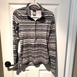 Nike Pro Dri-Fit Black and White Half Zip Pullover. Size Small